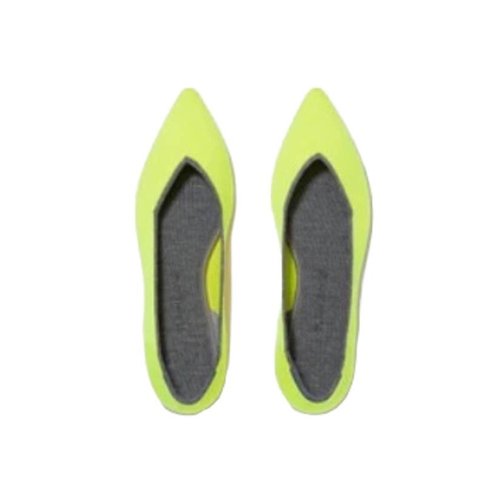 Rothy's Neon Yellow Pointed-Toe Flats